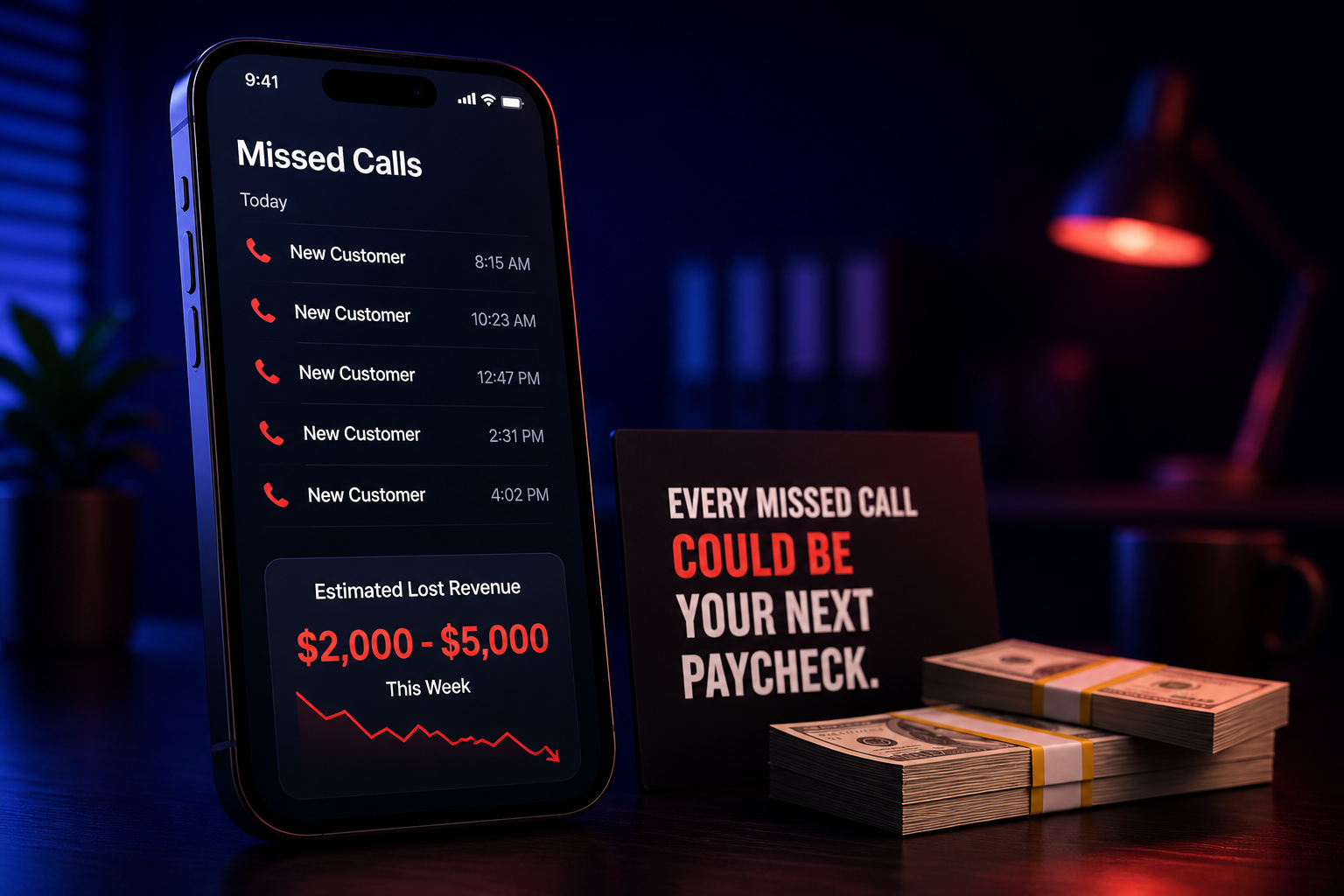 Before Nova — missed calls and lost leads